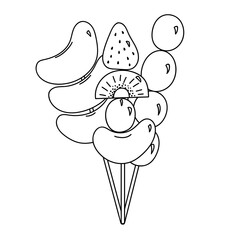 Set of Korean multifruit tanhulu