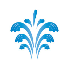 Fototapeta premium water fountain icon logo vector design template