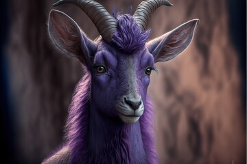 Goral. Cute adorable animal inspired by some cartoon movies