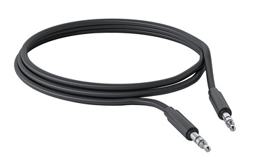Instrument cable on transparent background