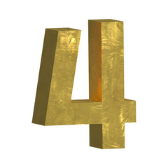3D golden number 4