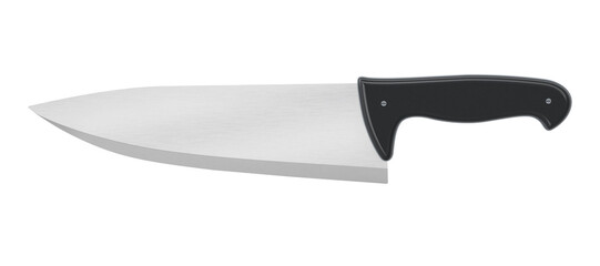 Kitchen knife on transparent background