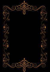 floral frame decorative ornament element design