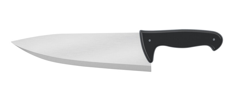 Kitchen knife on transparent background