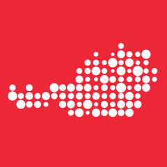 Austria Silhouette Pixelated pattern map illustration