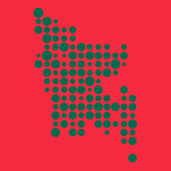 Bangladesh Silhouette Pixelated pattern map illustration