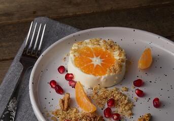 Panacotta w pomarańczach