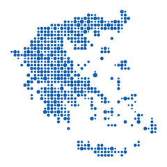 Greece Silhouette Pixelated pattern map illustration