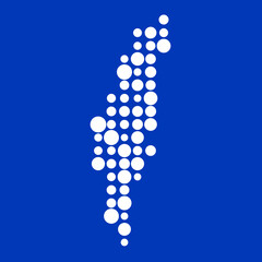 Israel Silhouette Pixelated pattern map illustration