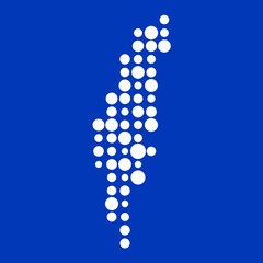 Israel Silhouette Pixelated pattern map illustration