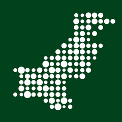 Pakistan Silhouette Pixelated pattern map illustration