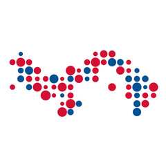 Panama Silhouette Pixelated pattern map illustration
