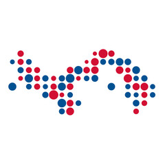 Panama Silhouette Pixelated pattern map illustration