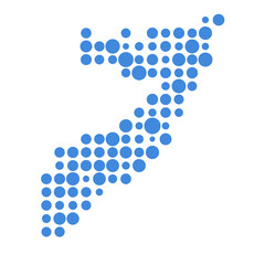 Somalia Silhouette Pixelated pattern map illustration