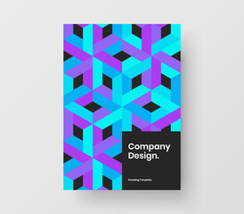 Amazing placard vector design concept. Creative mosaic tiles annual report illustration.
