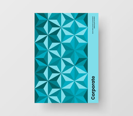 Trendy corporate identity design vector concept. Vivid geometric tiles book cover illustration.