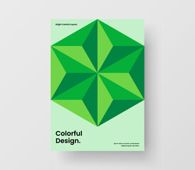 Isolated mosaic pattern booklet concept. Fresh company cover A4 design vector layout.