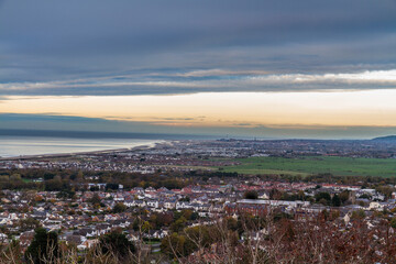 Evening View over Abergele and North Wales Coast.