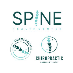 Chiropractic logo vector design for healthcare