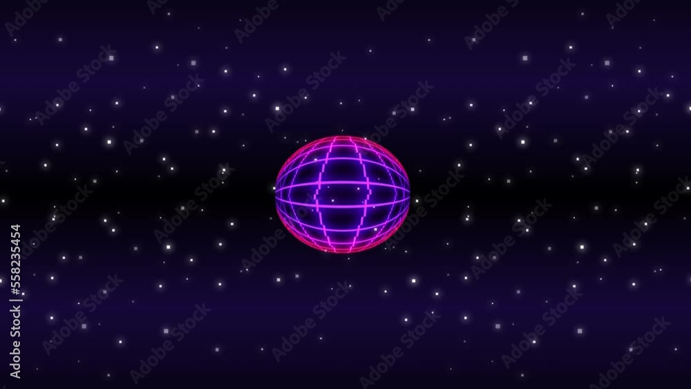 Poster animated retro background. motion design. synthwave. pixel art 8bit vector video game