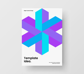 Creative company cover design vector template. Clean geometric tiles presentation illustration.