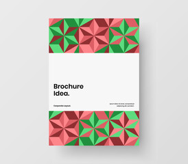 Modern geometric pattern poster concept. Trendy annual report A4 design vector layout.