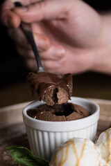 chocolate cake with chocolate