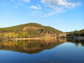 lake and mountains
