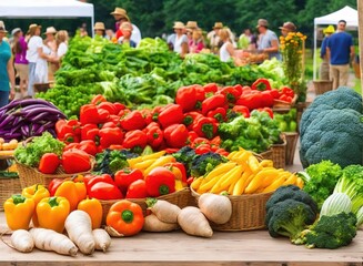 different vegetables in the market