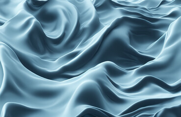 Obraz premium Ethereal Blue Waves - Blue Fluid Gradient Background