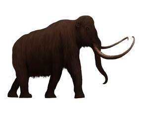 Woolly Mammoth Walking Ice Age Digital Art By Winters860 Isolated, Transparent Background