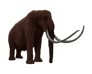 Woolly Mammoth Standing Ice Age Digital Art By Winters860 Isolated, Transparent Background