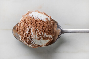 chocolate and vanilla ice cream