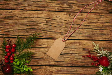 Christmas background with place for text. Christmas wishes. - obrazy, fototapety, plakaty