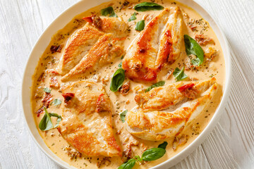 Chicken Cutlets With Sun-Dried Tomato Cream Sauce