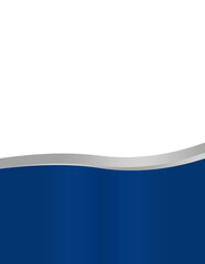 Abstract Gradient Shiny Blue & Silver Wave Background Shape Transparent