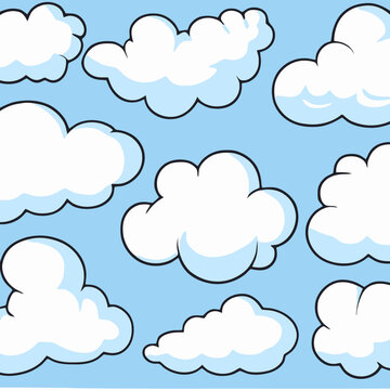 vector clouds collection cloud set icon