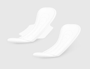 Realistic women pad mockup. Half side view. Vector illustration. Сan be used for healthcare, medical and other needs. EPS10.  © realstockvector