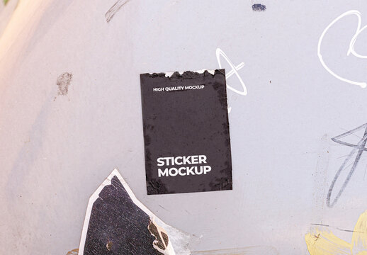 Sticker Mockup Paper Template Texture Street Urban