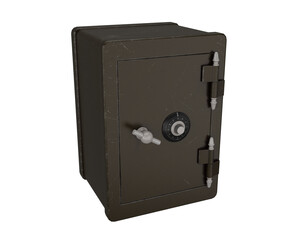 3d rendering realistic old safe