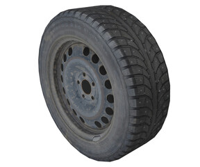 Obraz premium 3d rendering used studded tires 