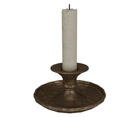 3d rendering antique chandelier with candle