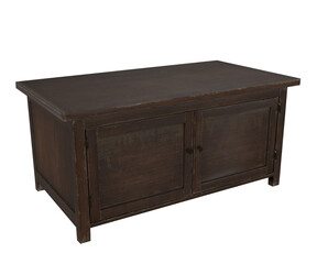 3d rendering antique wooden low cabinet
