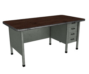 3d rendering metal desk for office