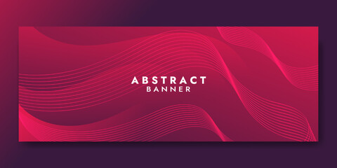 Abstract Red Fluid Banner Template. Modern background design. gradient color. Dynamic Waves. Liquid shapes composition. Fit for banners