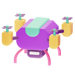 3D Render Quadcopter Drone Icon