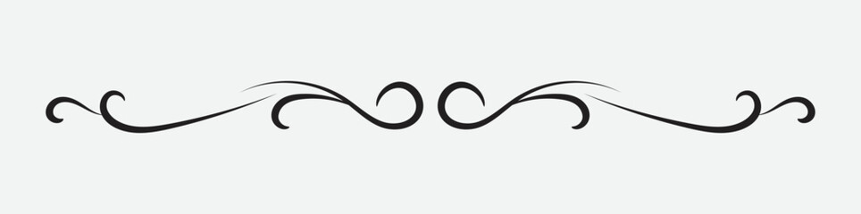 divider, vintage frame with beautiful filigree, decorative border, vector illustration