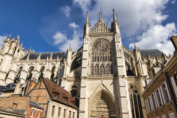 Fototapeta na wymiar Amiens Cathedral in Amiens, Hauts-de-France, France