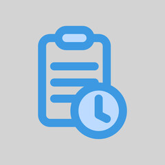 Schedule time icon in blue style, use for website mobile app presentation