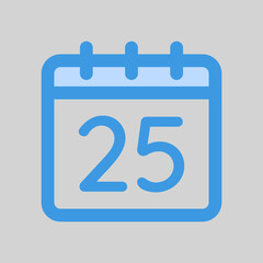 Christmas day icon in blue style, use for website mobile app presentation